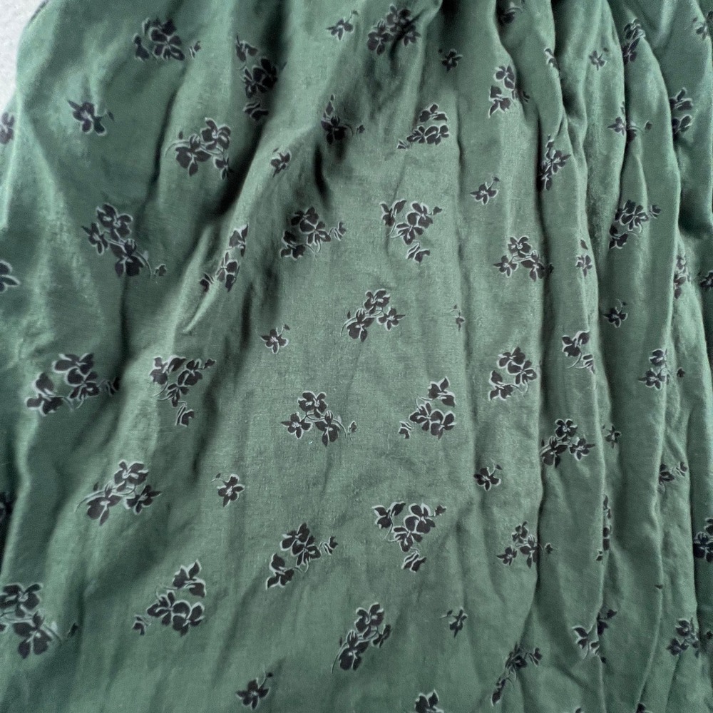 Universal Thread Midi Dress Womens XXL Green Floral Linen Blend Boho Cottagecore - Picture 12 of 16